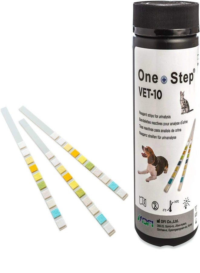 One Step Pet Urine Testing Strips, 100 x Urinalysis Parameter Tests for Dogs, Cats & Animals, Pet Test Glucose Strips, Accurate Testing for Vets, Detects UTI, Bladder, Kidney, Liver, SG, pH - Image 1